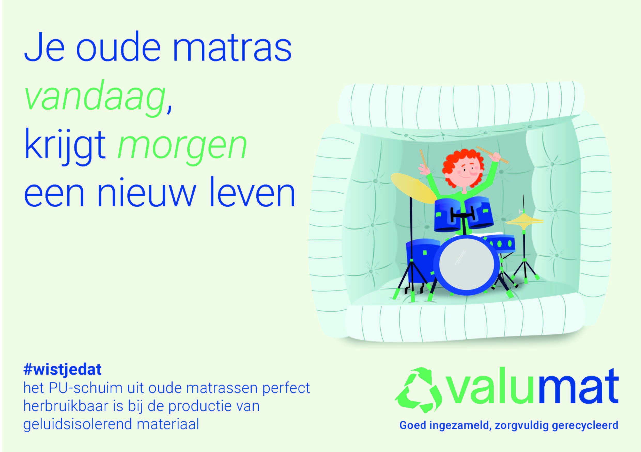 Breng je oude matras naar het recyclagepark